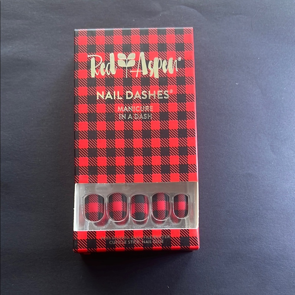 Red Aspen Nail Dashes - Nana’s Nightgown